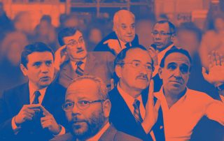 responsables de la corrupción en Ecuador. Ilustración de Daniela Mora Hernández.