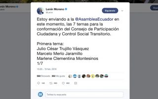 ternas para Consejo de Participación Ciudadana