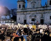 Manifestación por líderes sociales asesinados en Colombia