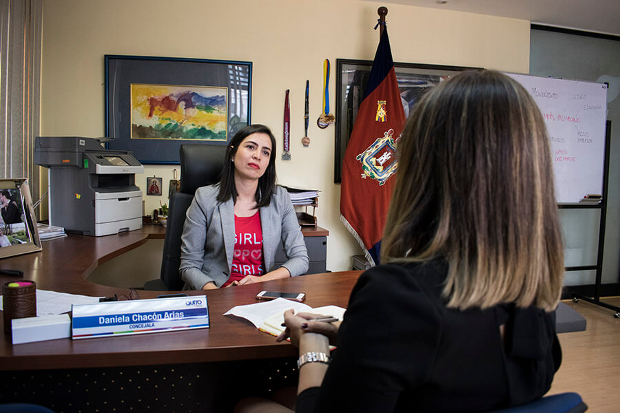 "El Municipio no es pobre, gasta de manera ineficiente", Daniela Chacón. Fotografía de Lisette Arévalo para GK.