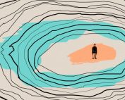 Marginalización de pacientes de VIH en Ecuador. Ilustración de Daniela Mora Hernández.