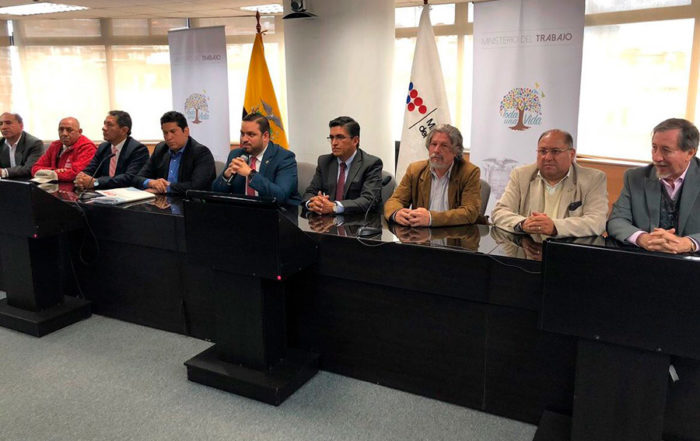 acuerdo del salario básico en Ecuador