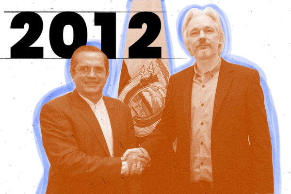 Uno de los hitos políticos fue el asilo a Julian Assange. 