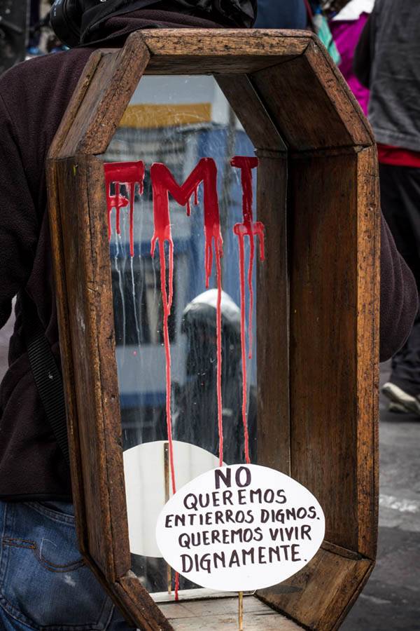 protesta en contra de recorte