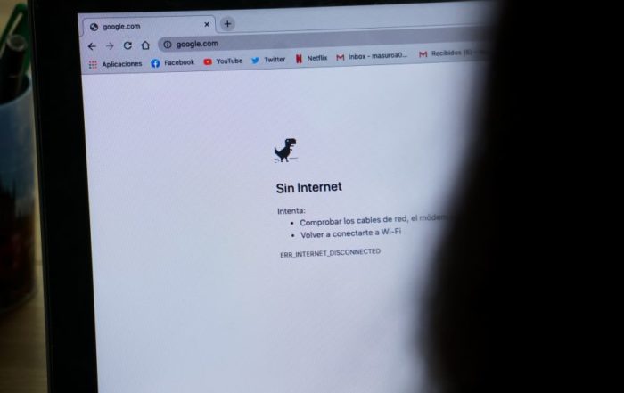 Falla masiva de internet