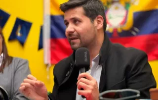 Para las elecciones generales de 2025, Juan Cueva Vivanco es el candidato presidencial del movimiento Amigo. Fotografía tomada de la cuenta oficial de X de @JuanIvanCuevaEc