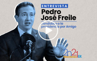 Entrevista a Pedro José Freile, candidato presidencial por AMIGO. Ilustración de Gabriela Valarezo para GK.