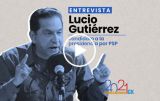 Entrevista a Lucio Gutiérrez, candidato presidencial por el Partido Sociedad Patriótica. Ilustración de Gabriela Valarezo para GK.