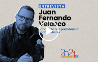 En esta entrevista, el candidato presidencial por Construye, Juan Fernando Velasco, habla sobre la organización política que lo respalda, su paso por el Ministerio de Cultura y sus propuestas. Ilustración de Gabriela Valarezo para GK.