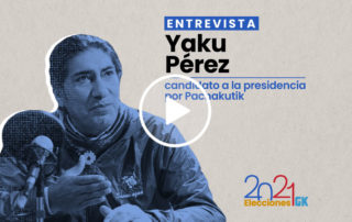 En esta entrevista, Yaku Pérez, candidato presidencial por Pachakuti habla sobre sus propuestas y su recorrido político. Imagen de Paula De la Cruz para GK.