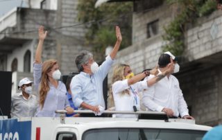 reacción de Guillermo Lasso al conteo rápido