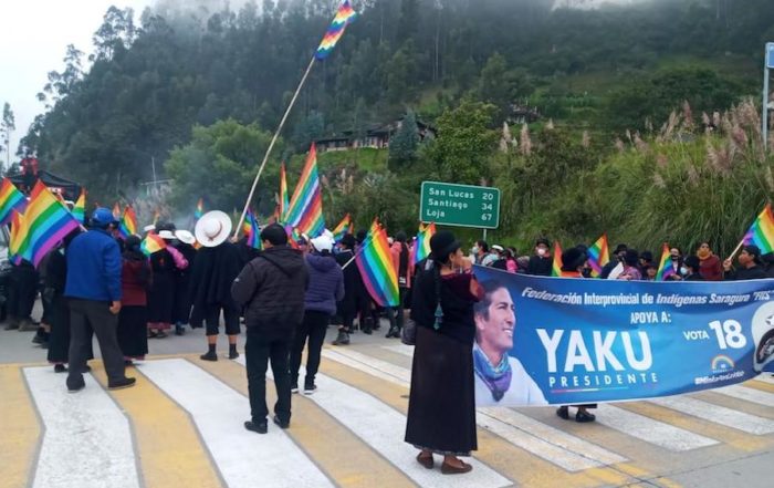 marcha hacia Quito