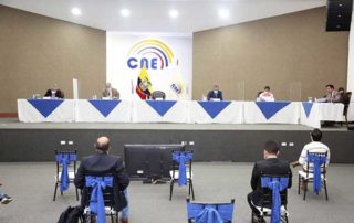 El pleno del CNE sesionó hoy para conocer los escrutinios