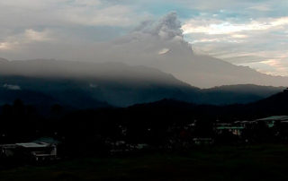 nube de ceniza del Sangay