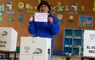 votaron Yaku Pérez y Xavier Hervas