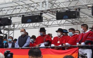 marcha del Movimiento Indígena y Campesino de Cotopaxi