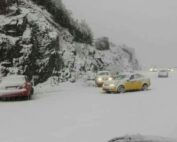 nieve en la vía a Papallacta