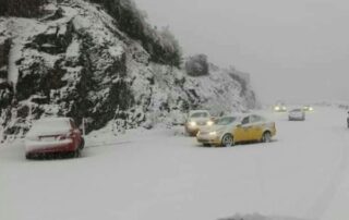nieve en la vía a Papallacta