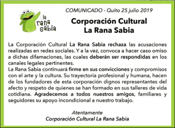 comunicado Rana Sabia