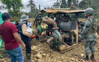 Minería ilegal en Azuay