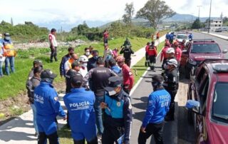 quebrada se desbordó en Ibarra