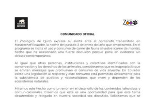 uso de animales silvestres en Masterchef