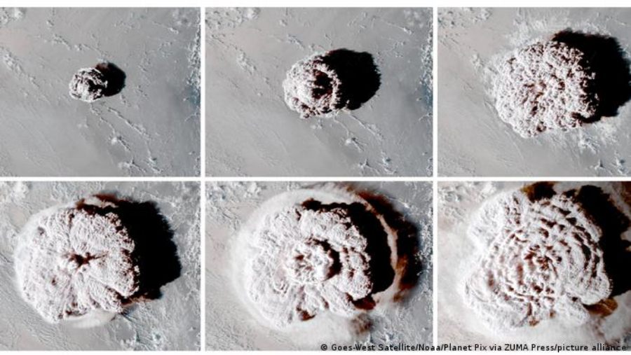 Erupción volcánica en Tonga