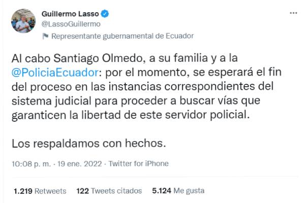 libertad de policía Santiago Olmedo