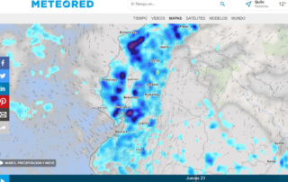 aplicación meteored, clima
