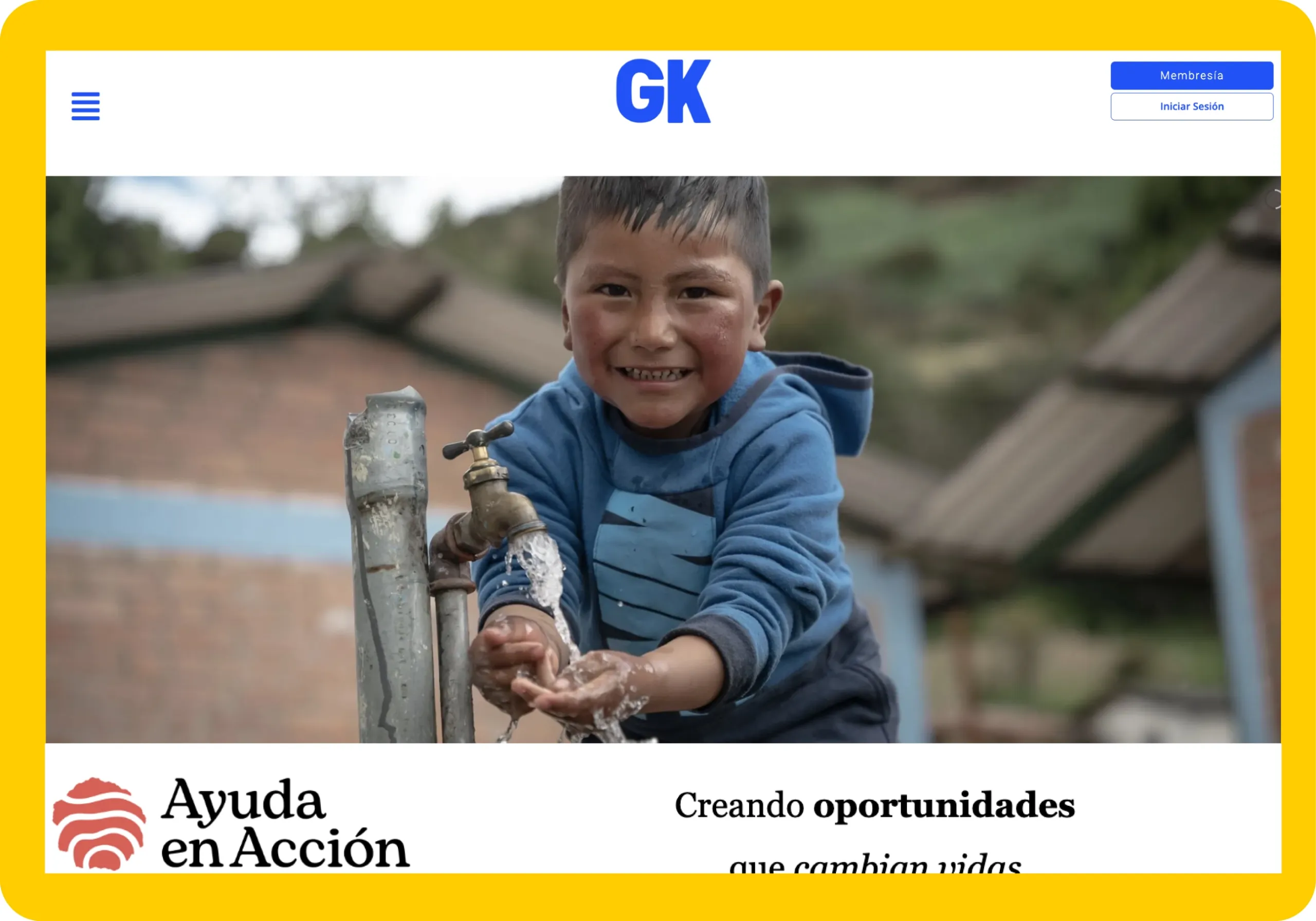 Landing page especial