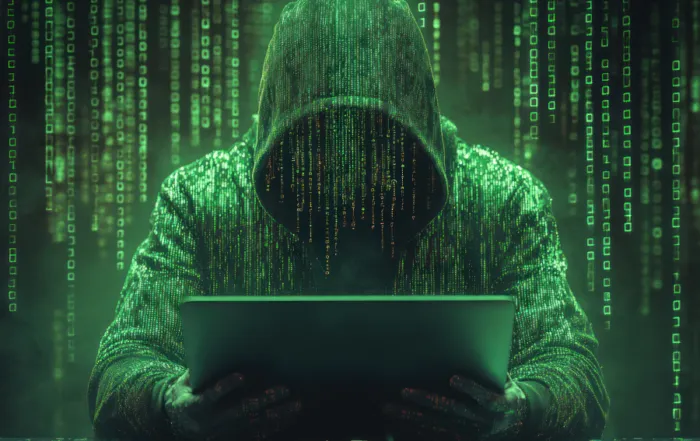 Hacker en una computadora