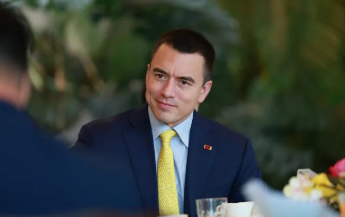 El presidente Daniel Noboa