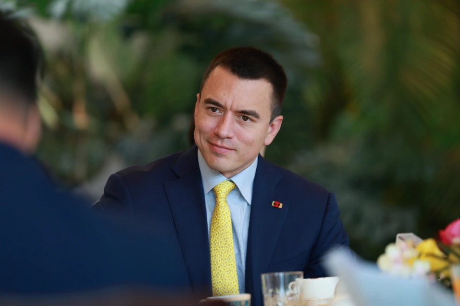 El presidente Daniel Noboa
