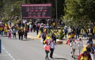 marcha del 12 de agosto convocada por Noboa