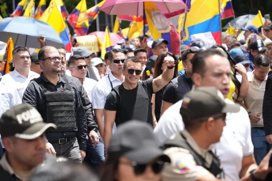 Marcha del 12 de agosto convocada por Daniel Noboa
