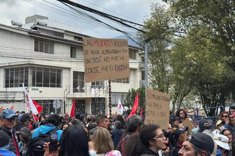 marcha contra noboa, 7 de agosto de 2025. 