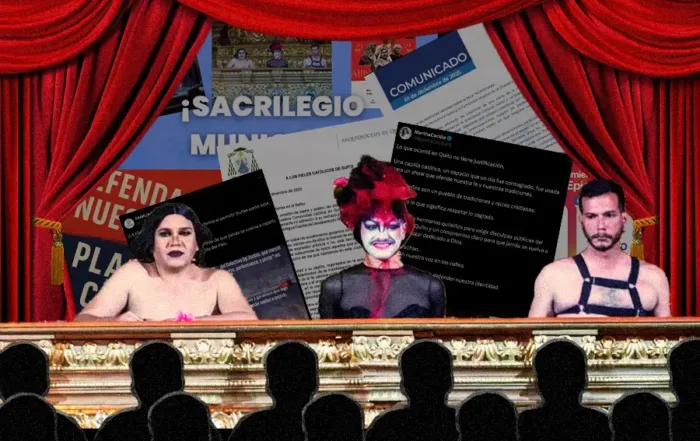 presentación de la obra Aristócratas en la capilla desacralizada del Museo de la Ciudad