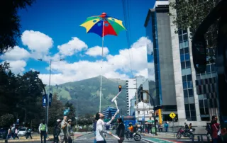Parasol de colores en Quito