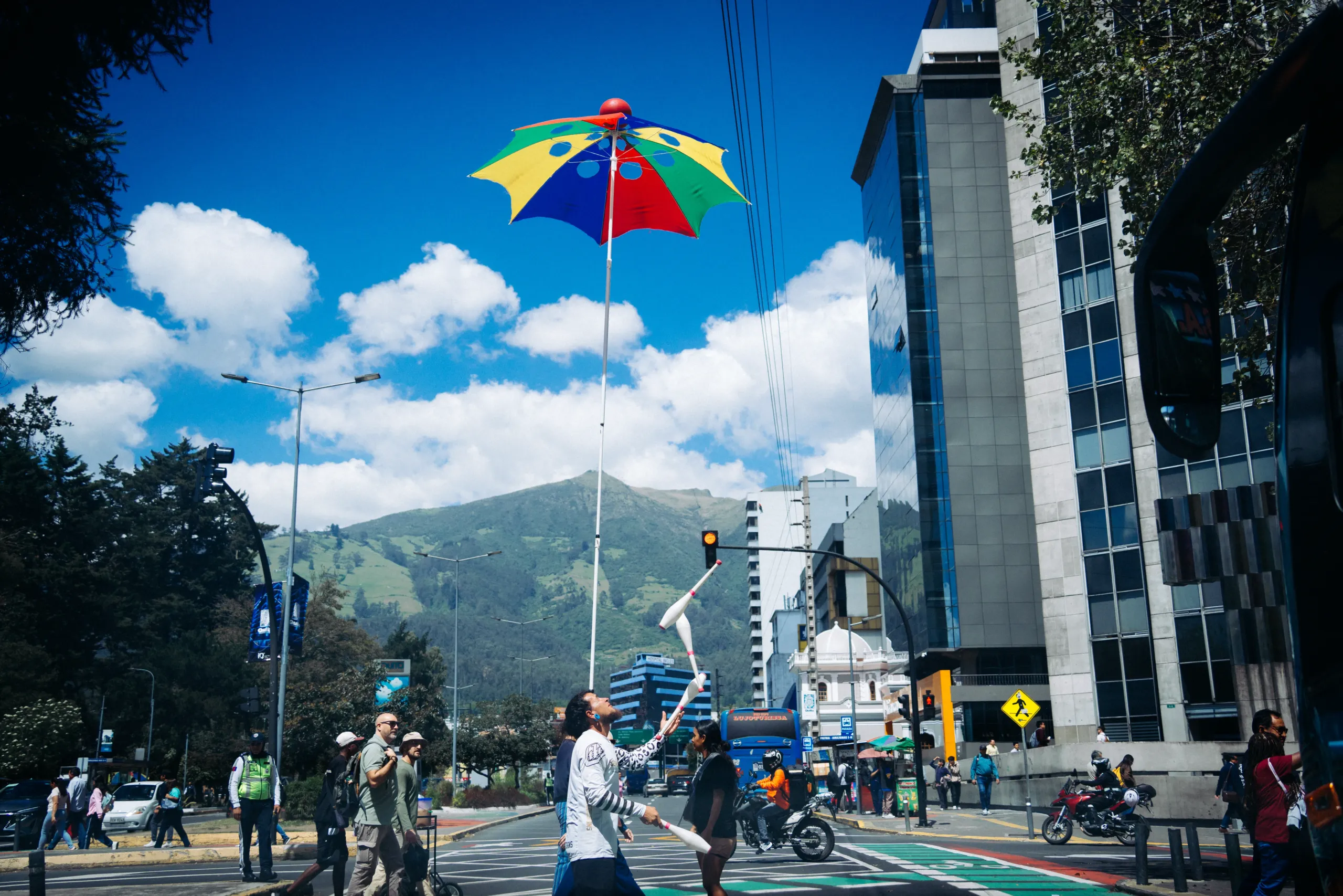 Parasol de colores en Quito
