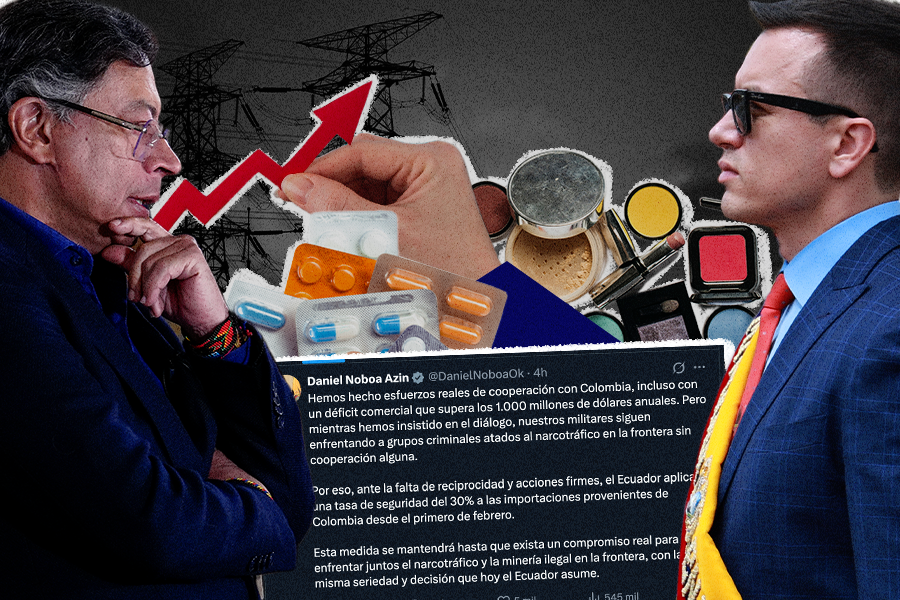 tasa del 30% de Ecuador a Colombia