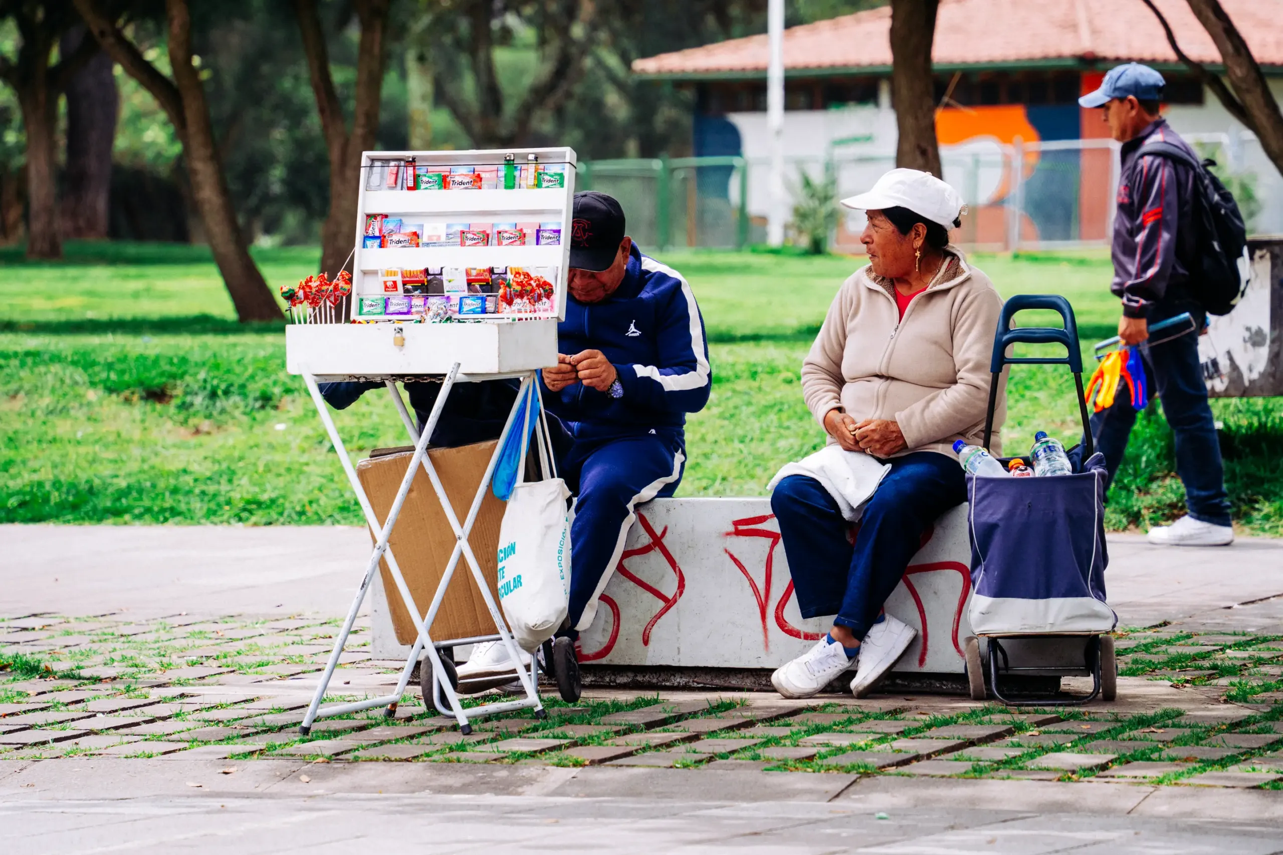 Comerciantes que descansan