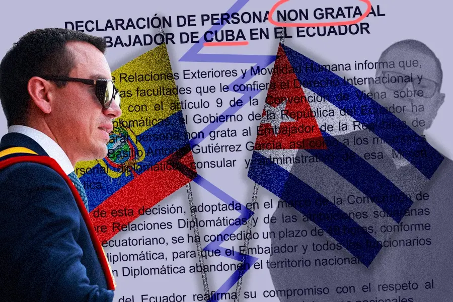 Ecuador dio por terminadas las funciones del embajador de Ecuador en Cuba y declar&oacute; como persona non grata al embajador de Cuba en Ecuador.
