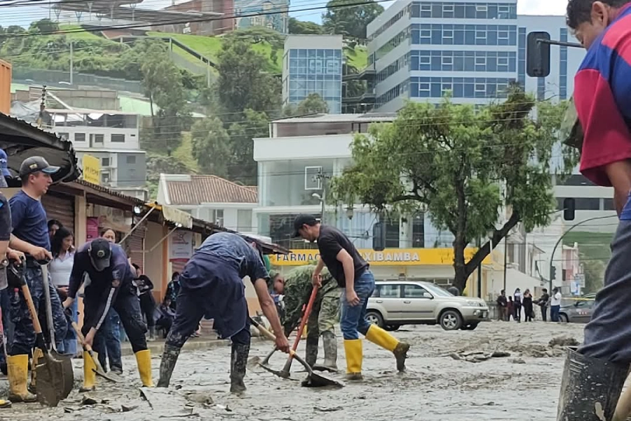 Las lluvias e inundaciones en Ecuador dejaron más de 130 mil damnificados en 2025. Foto: cortesía Secretaría Nacional de Gestión de Riesgos