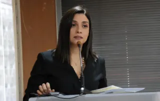 Mercedes Caicedo, presidenta del Consejo de la Judicatura, fue jueza de la Corte Nacional de Justicia. Fotografía tomada de la cuenta de X de la Corte.