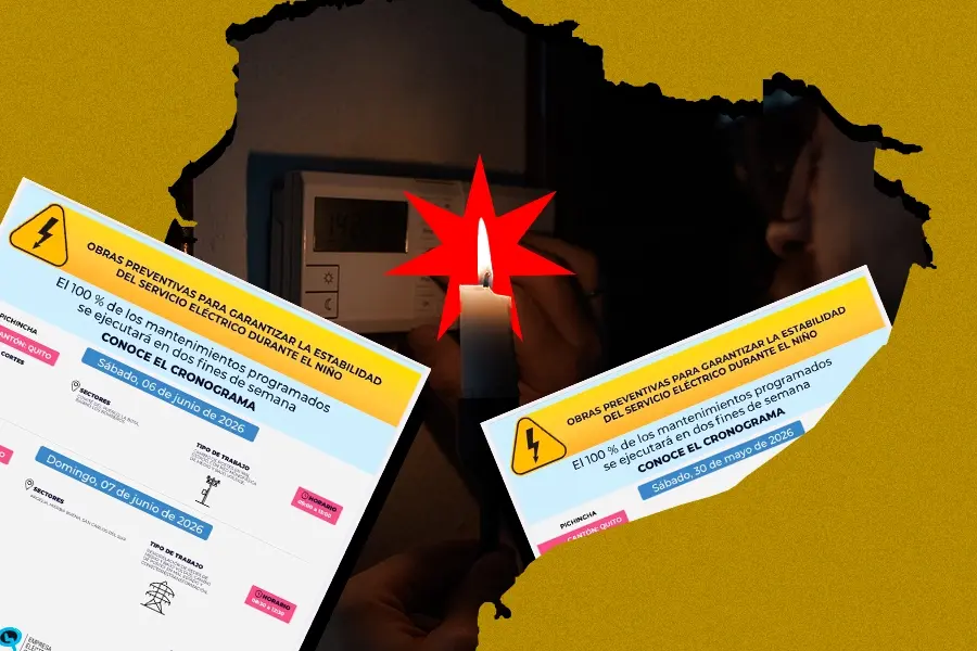 horarios cortes de luz en Ecuador en 2026