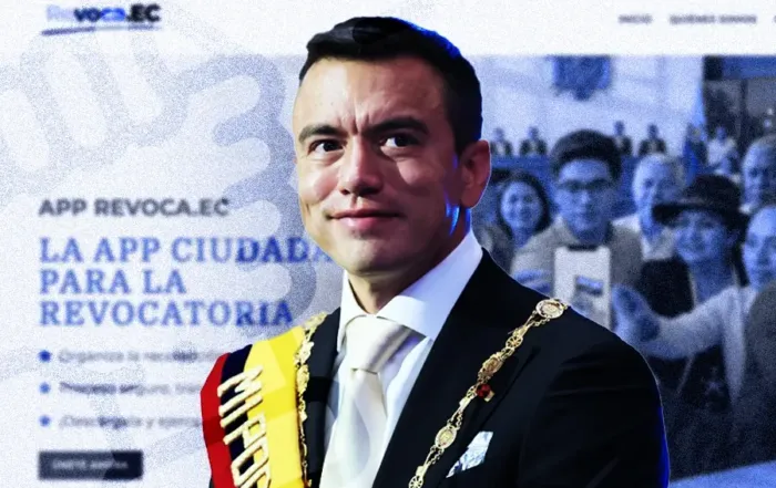 El pedido de revocatoria del mandato de Daniel Noboa.
