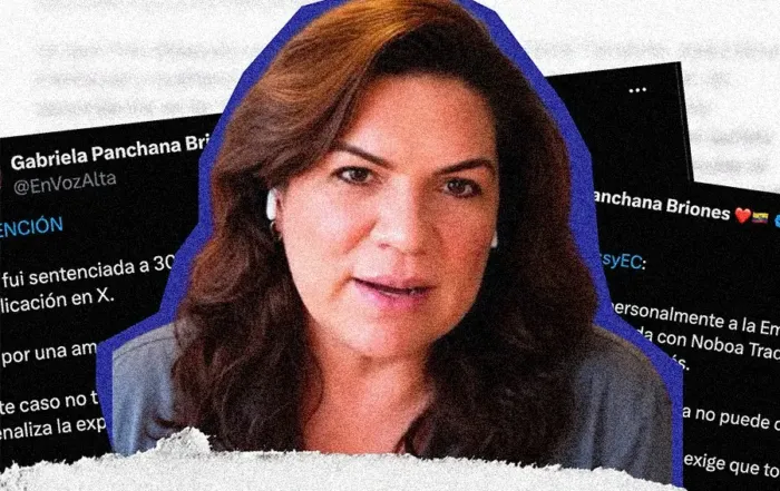 Gabriela Panchana, activista pol&iacute;tica y comunicadora, fue sentenciada por un tuit.