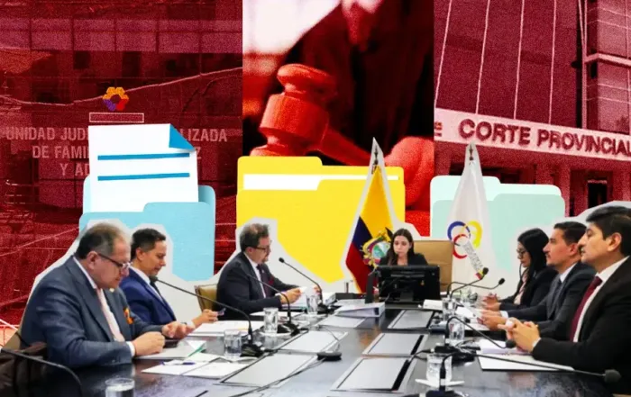 La Judicatura eliminó la unidad de jueces anticorrupción en Ecuador. Ilustración de Diana Salazar para GK.